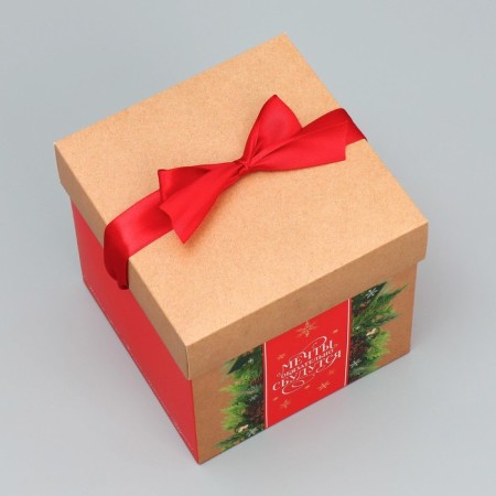 Folding box “Dreams will surely come true”, 15 x 15 x 15 cm, New Year-2