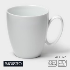 Ceramic mug Magistro White Gloss, 400 ml