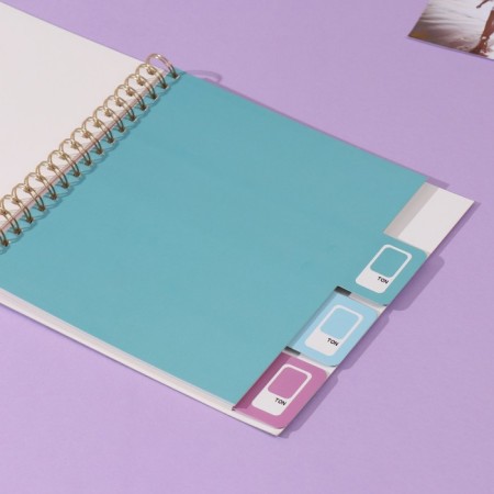 Photo album on spirals 20 sheets "Palette" volumetric element + 4 tabs 24x24 cm-4