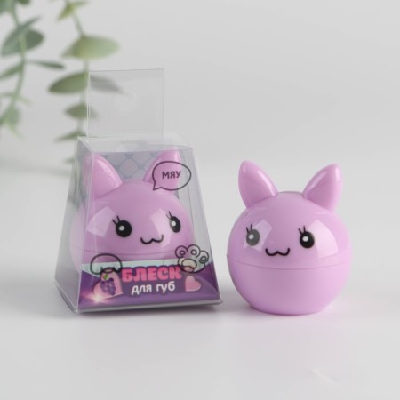 Bloss Children's lip "meow", purple cat, aroma of grapes-1