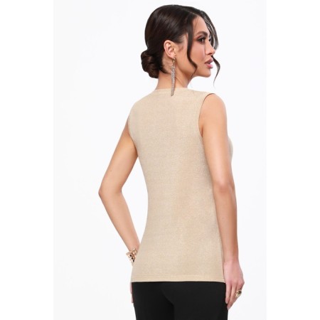 Female top with lurex dstrend, size 48, golden color-5