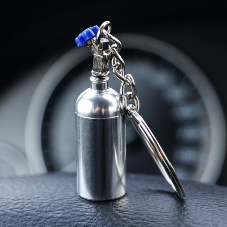 Cartage keychain, nitrogen oxide, metal, chrome-2