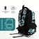 School backpack from textiles with lightning, external pocket, green color