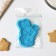 Carrot bunny form, deforestation, stamp, blue color