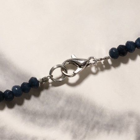 Buses Rondel faceted "Agat" under the sapphire, 44 cm-2
