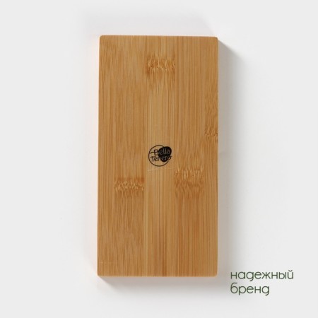 Porcelain set for spices on the Bellatenero bamboo stand, 3 objects: Solonka 60 ml, pistor 60 ml, stand, white color-7