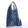 Household bag on the button, folding, blue color