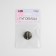 Metal button on the ripples, decorative, d = 25 mm, white/black/silver color