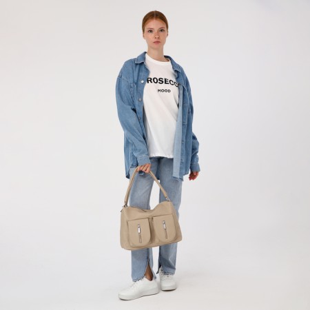Board of lightning, 3 external pockets, beige color-8