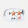 Cosmetic bag with zipper, matte color/multi -colored