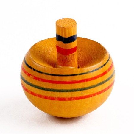 Wooden top "Robby" 4.1 × 3.9 × 3.9 cm
