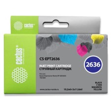 Inkjet cartridge Cactus cs-out2636 black/blue/purple/yellow set of cards. For Epson Expression