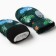 Winter children's mittens minku, green color, 18cm