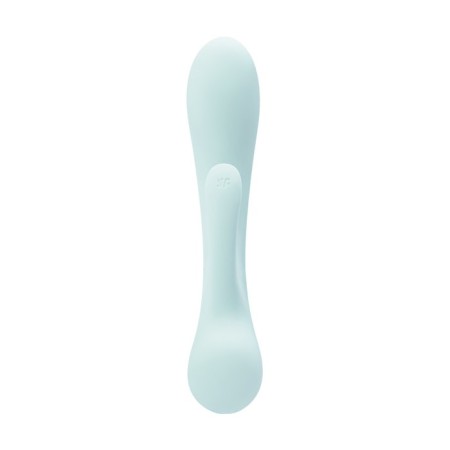 Unrealistic vibrator Satiffyer Triple OH, 24 cm, silicone, blue color-1
