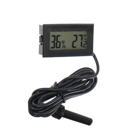 Thermometer, digital hygrometer, LCD screen, wire 1.5 m