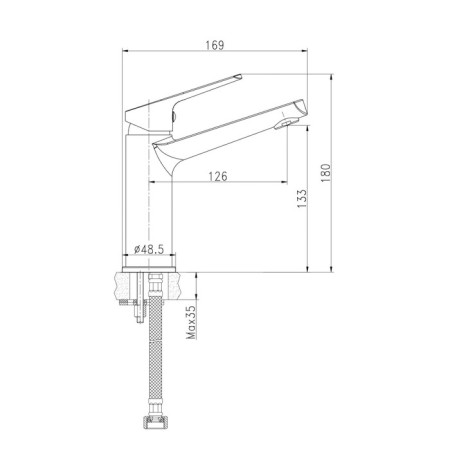 Cersanit flavis a63037 shell mixer, medium-7