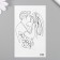 Tattoo on the body Black "Contour. The couple" 6x10.5 cm