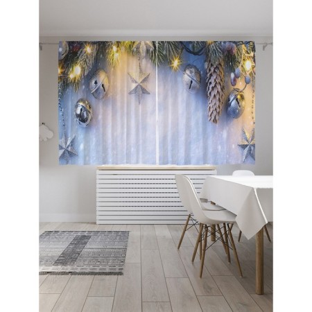 Photostes "Festive snow", Saten, size 145x180 cm, 2 pcs