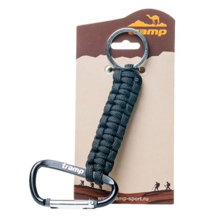 Paracord cavity for TRAMP TRA-234 keys, carabiner/keys ring, black-2
