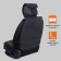 Frokes on the seat, universal Senator Stark, eco -leather, 2pcs, black