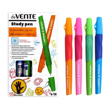 Outcracker handle for left -handed Devente Study Pen, node 0.7 mm, rubber holder, oil -based blueberries