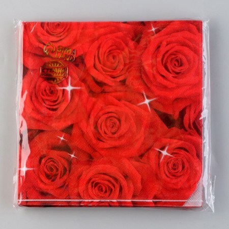Paper napkins "Bouquet of roses", 33x33 cm, set 20 pcs.-2