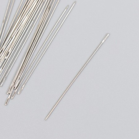 Needles for beads metal in a plastic box set 25 pcs Ø 0.6 mm-2