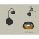 Wall lamp with Ambrella Light, XB9596101, GX53 LED 12 W switch, black sand, yellow gold, transparent