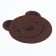 2-in-1 rug for a bowl/toilet for animals "Bear", 30 x 30 cm, brown