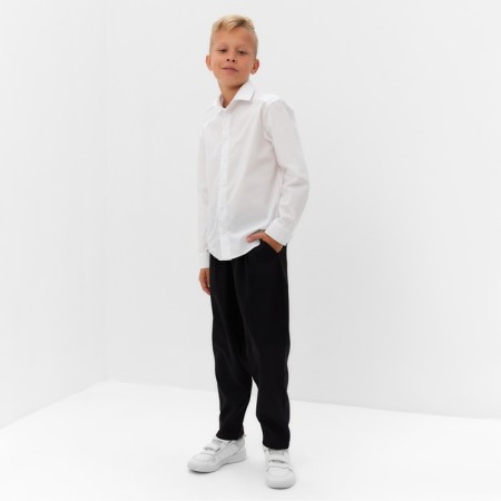 Pants for the boy Minaku: School Collection, Black Color, Height 128 cm-7