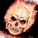 Stick 3D Interior Fire Skull 60*45cm