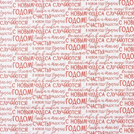 Paper packing glossy bilateral “Dreams will come true”, 70 x 100 cm, New Year-1