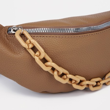 Lightning waist bag, beige color-4