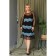 Women's dress, size 54, black color, blue