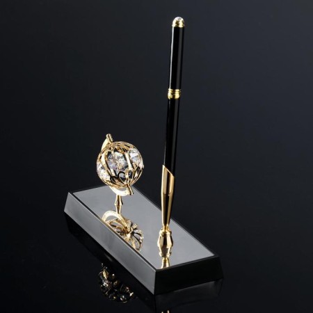 Pen on the stand "Globe", 16 × 6 × 20 cm, with crystals-1