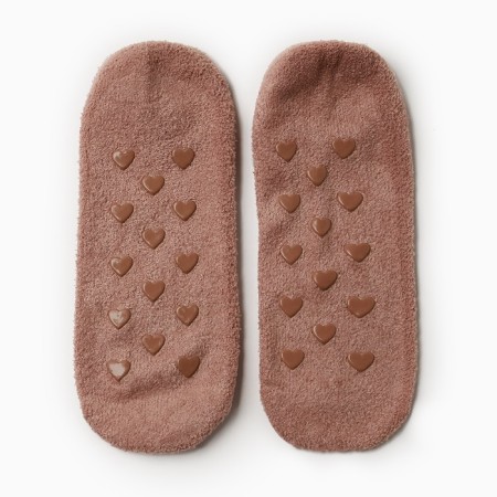 Women's socks shortened non-slip, beige color, size 36-39-2