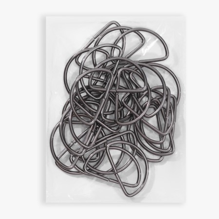 Semi -ring for bags, d = 35 mm, thickness - 3.5 mm, black nickel color-2