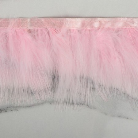 Braid with feathers Marabu, 8-10 cm, 5 ± 0.5 m, pink color-2