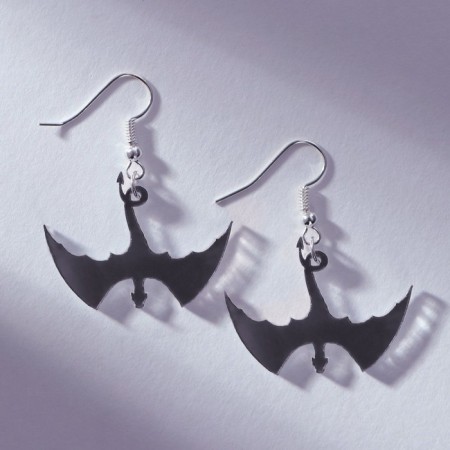 Earrings "Daimon" 3 x 1.5 cm-1