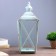 Climber metal, glass "flashlight" blue with a patina set 2 pcs 28x12x12; 38x16x15 cm