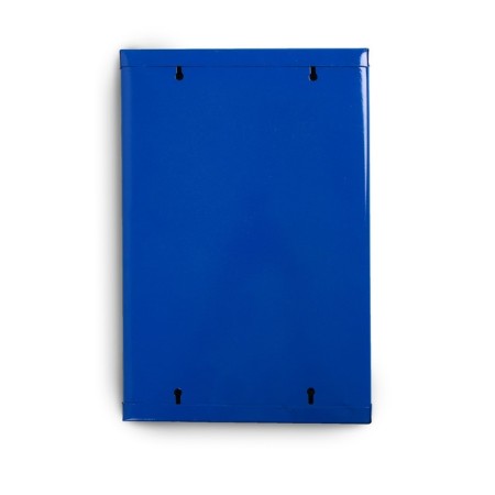 Mail box with a lock, vertical "coat of arms", blue-8