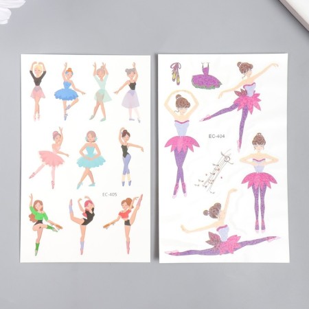 Tattoo on the body color "Little ballerina" mix 7.5x12 cm-1