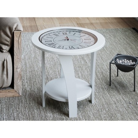 Table Journal Estet, 500 x 500 x 450, white tree/white ground