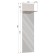 Mirror hinged Charlie 4.1, 400x216x1460, cashmere