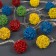Garland "thread" 4 m with nozzles "Ball Wire", IP20, transparent thread, 20 LED, glow of multi, 8 modes, 220 V