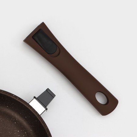 Pan, d = 22 cm, removable handle, anti -stick coating, color coffee marble-2
