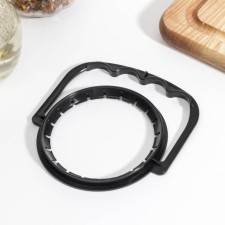 Handle for glass jars, d = 82 mm, black color
