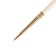 Synthetic brush, round, hard, shortened insert, rubloff series 1310 No. 2, short handle is saturated with varnish, yellow clip