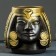 Pot - Organizer "Cleopatra" black with gold, 1.6l/ 16x17x16cm