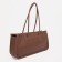 Bag Women's Tout with zipper, brown color
